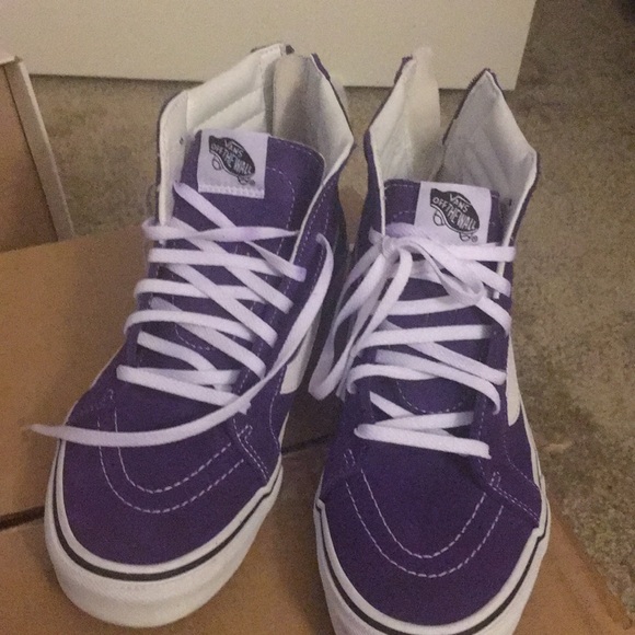 purple hi top vans